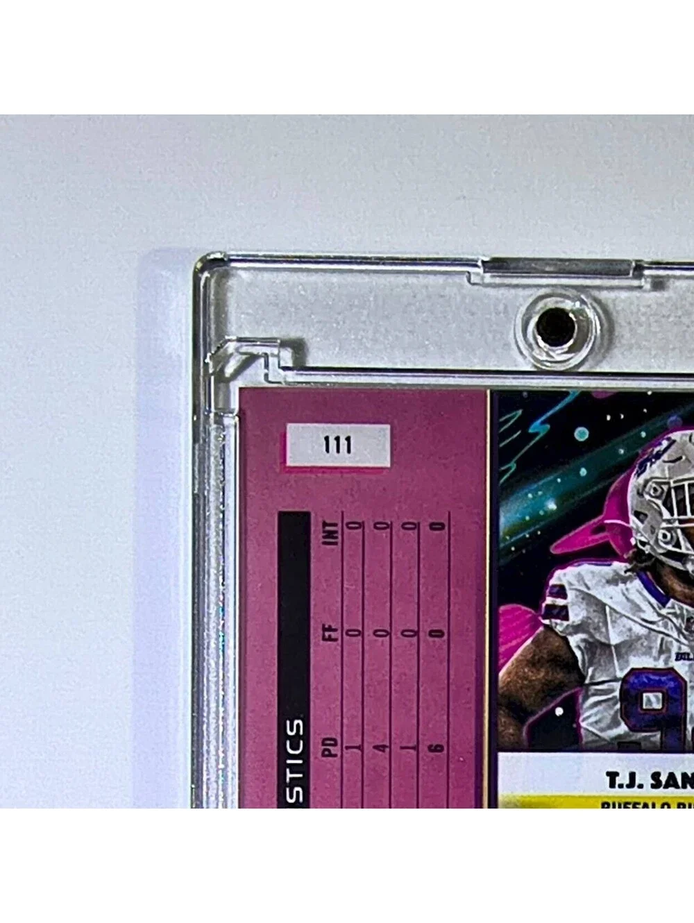 T.J. Sanders Rookie 2025 Topps Chrome Cosmic Nebula NFL #111 Card Buffalo Bills
